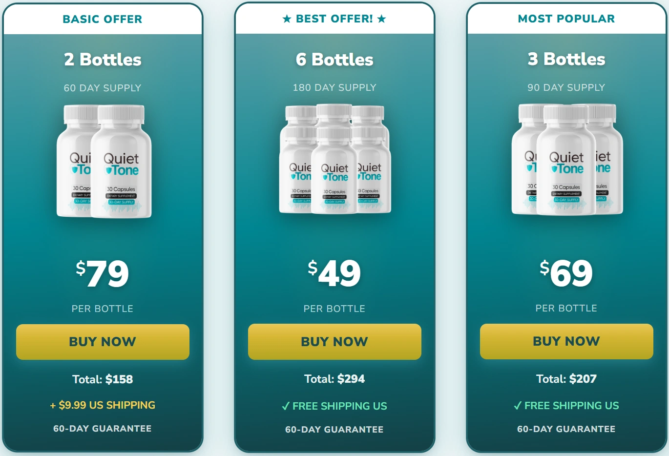 Quiet Tone Pricing